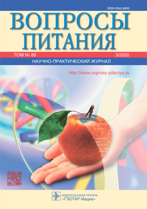 Вопросы питания 3/2020. Научно-практический журнал